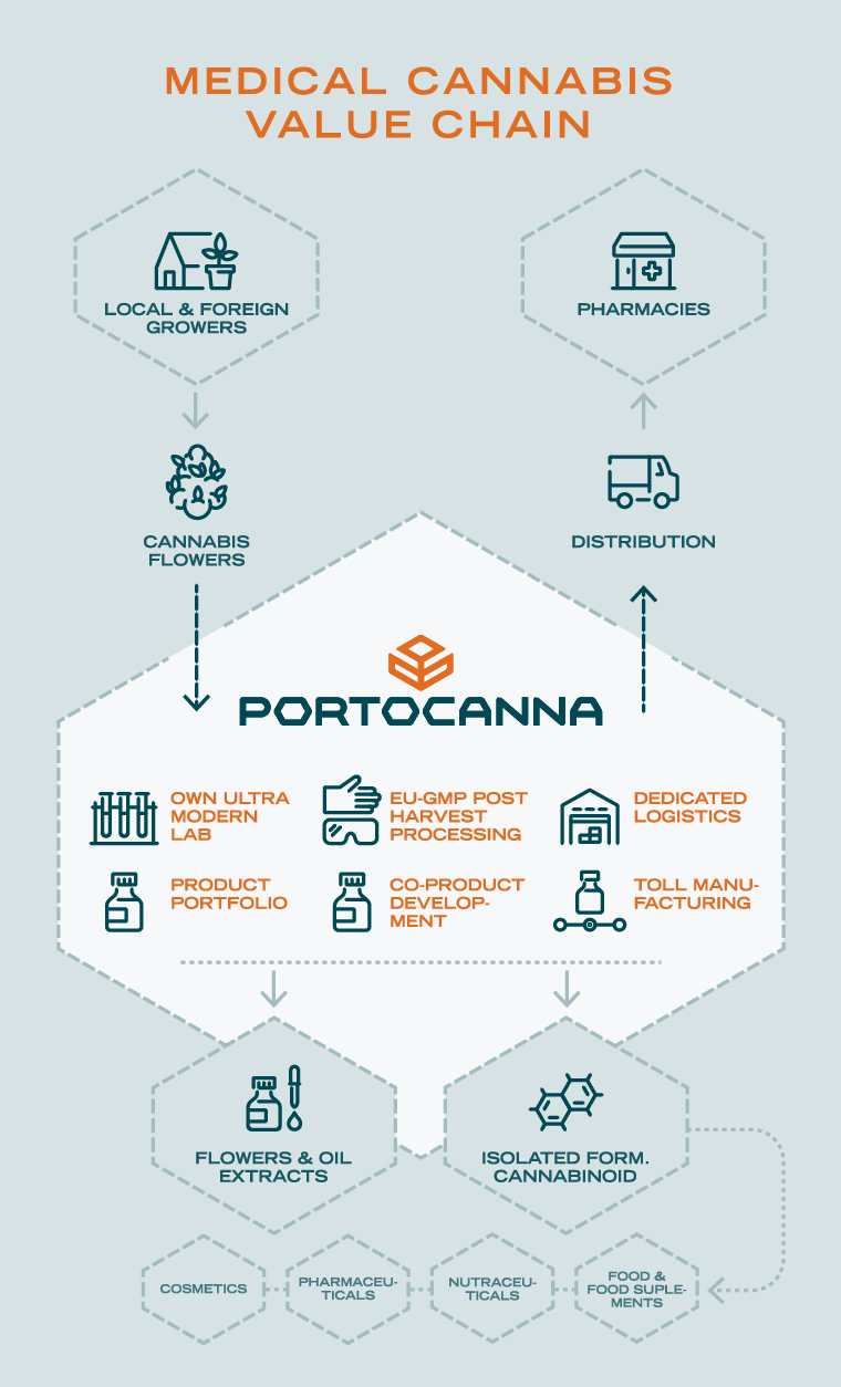 Medical Cannabis Value Chain Infographic Vertical Version